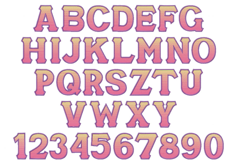 Iridescent Gradient Ombre Font