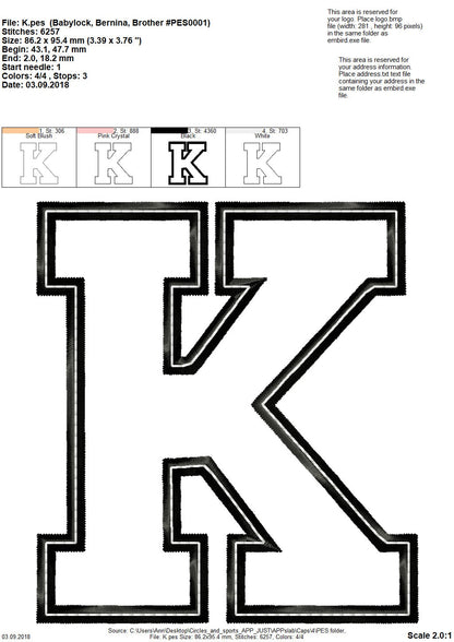 Athletic Collegiate Sport Font Applique