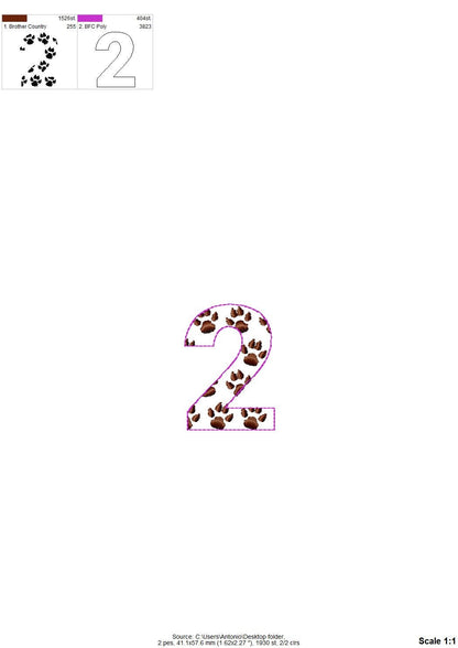 Dog Puppy Paw Patterned Font