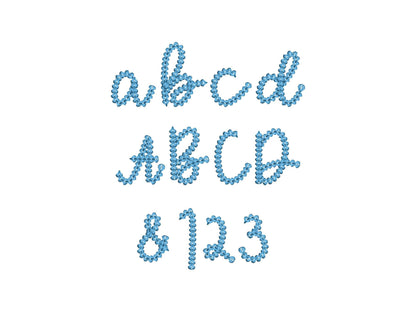 Extra Bold Chain FONT machine embroidery designs handwritten script