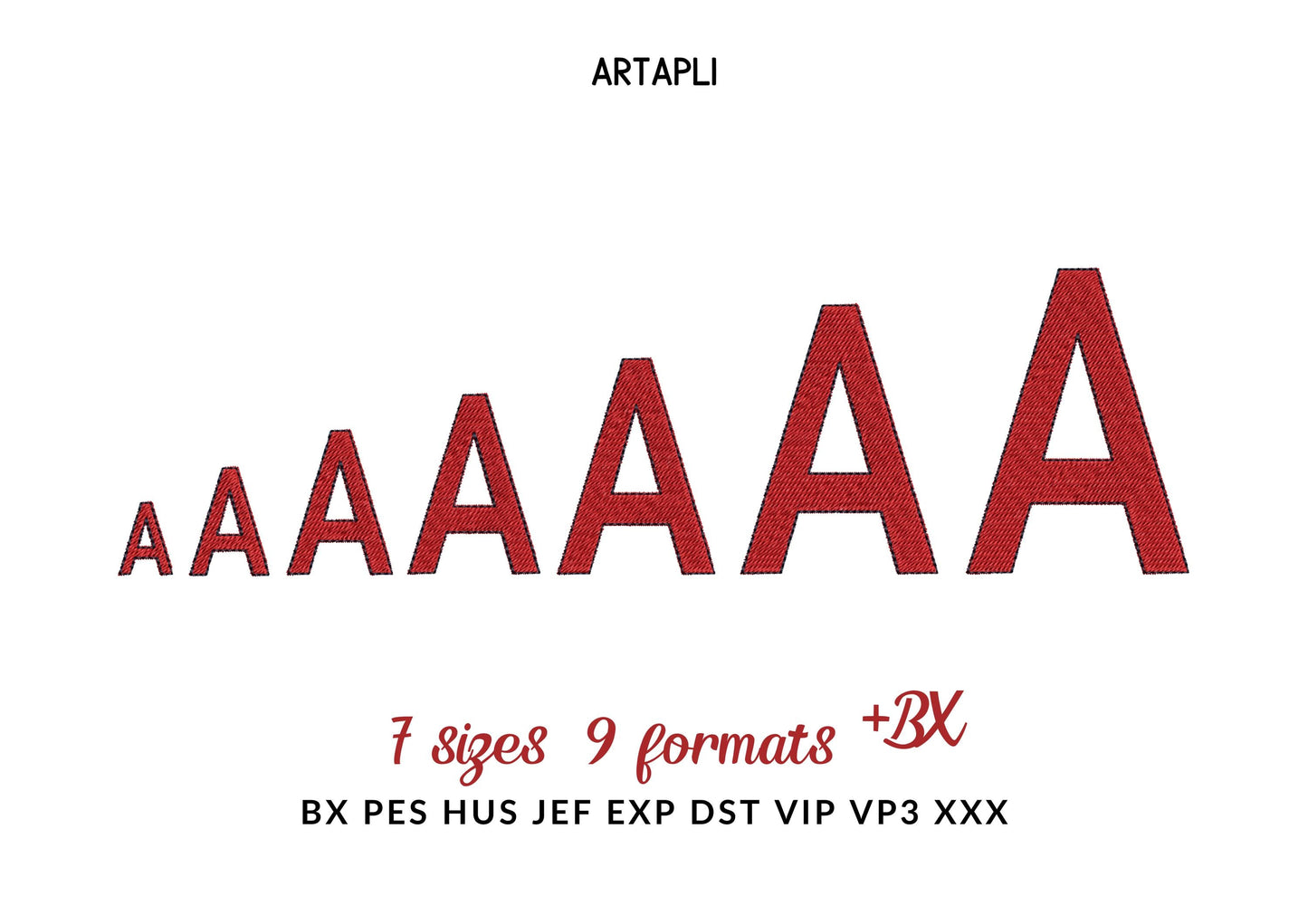 Fill Stitch And Outline Font Ronda