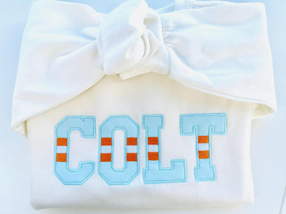 Striped Varsity Sports Font Applique