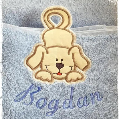 Funny Puppy Towel Hanging Hole Topper
