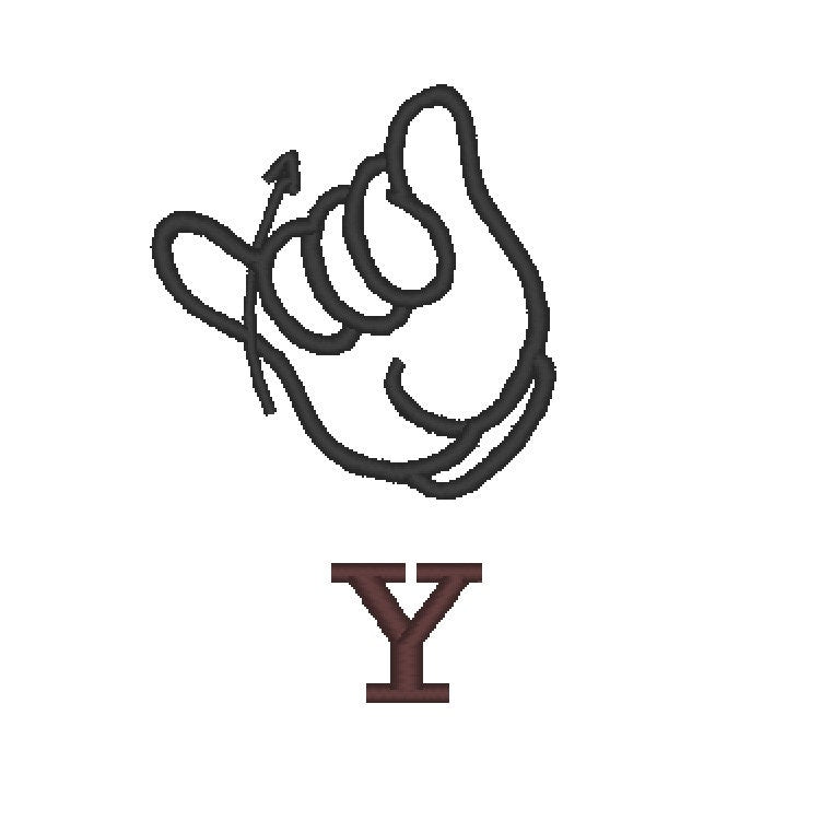 Hand Sign Language Font