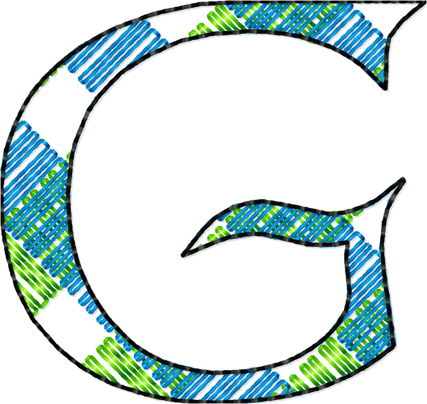 Buffalo Gingham Plaid Patterned Font Lakeside