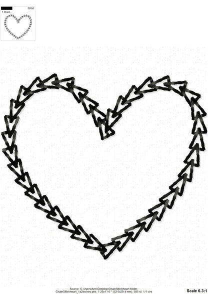 Quick Light Chain Stitch Heart