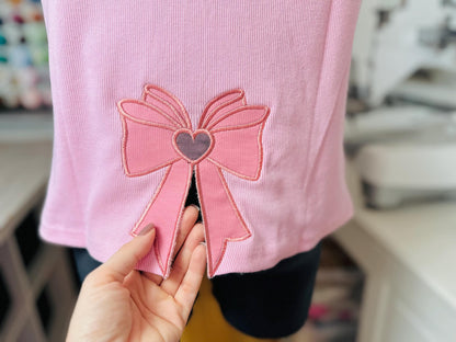 Coquette Lace Side Bow Applique