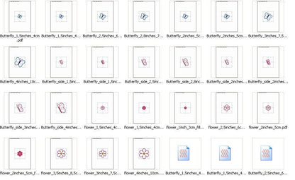 Butterfly And Flower Applique Set