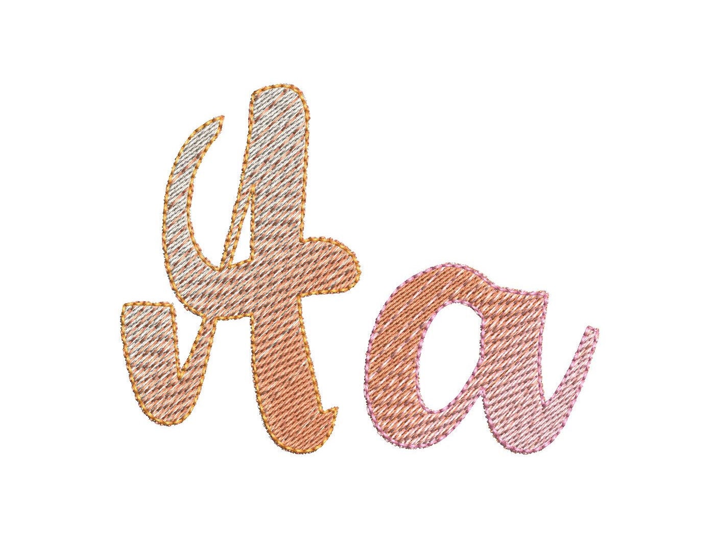 Iridescent 2-Color Ombre Fradient Handwritten Script Font