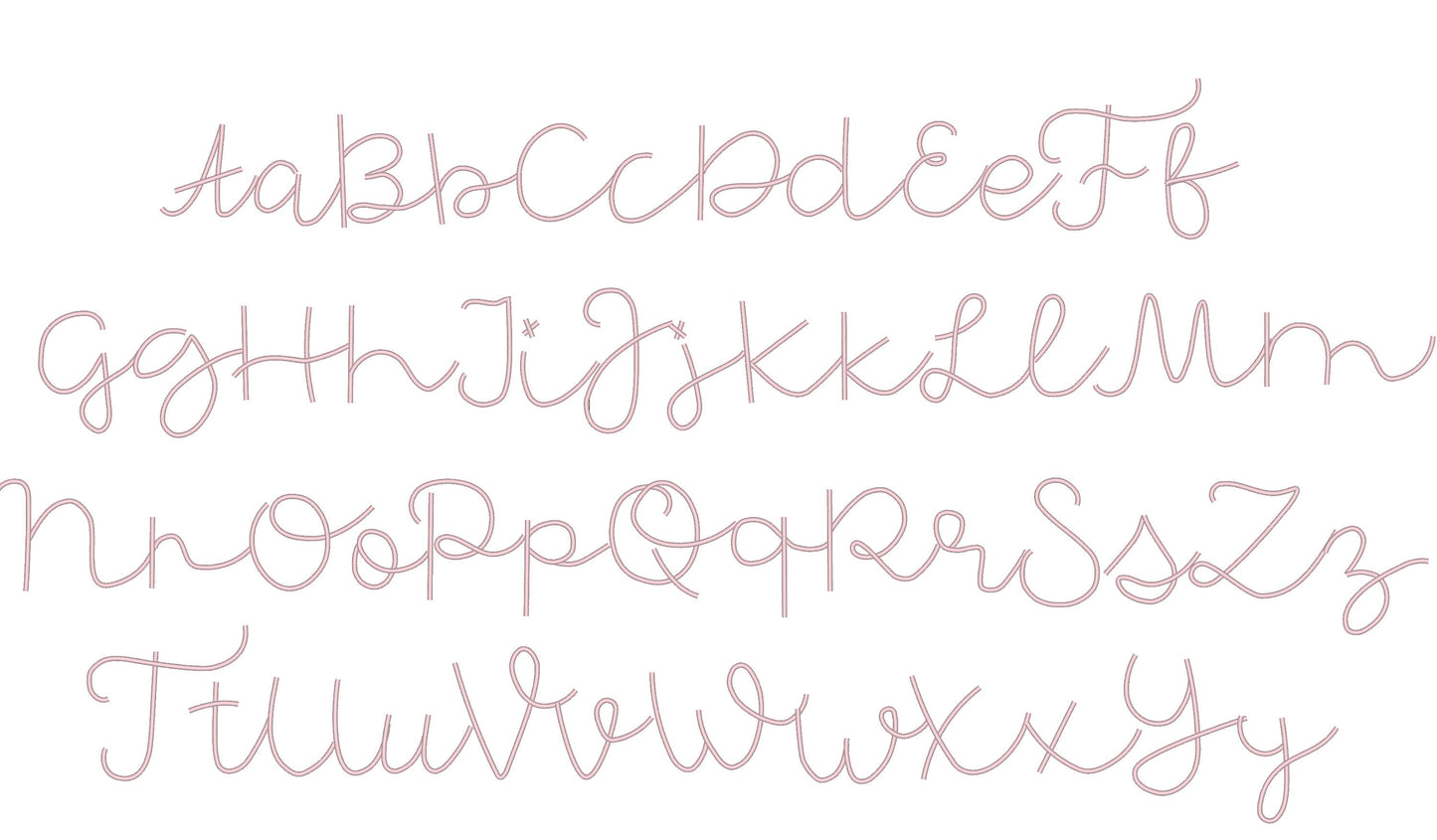 Satin Stitch Line Font