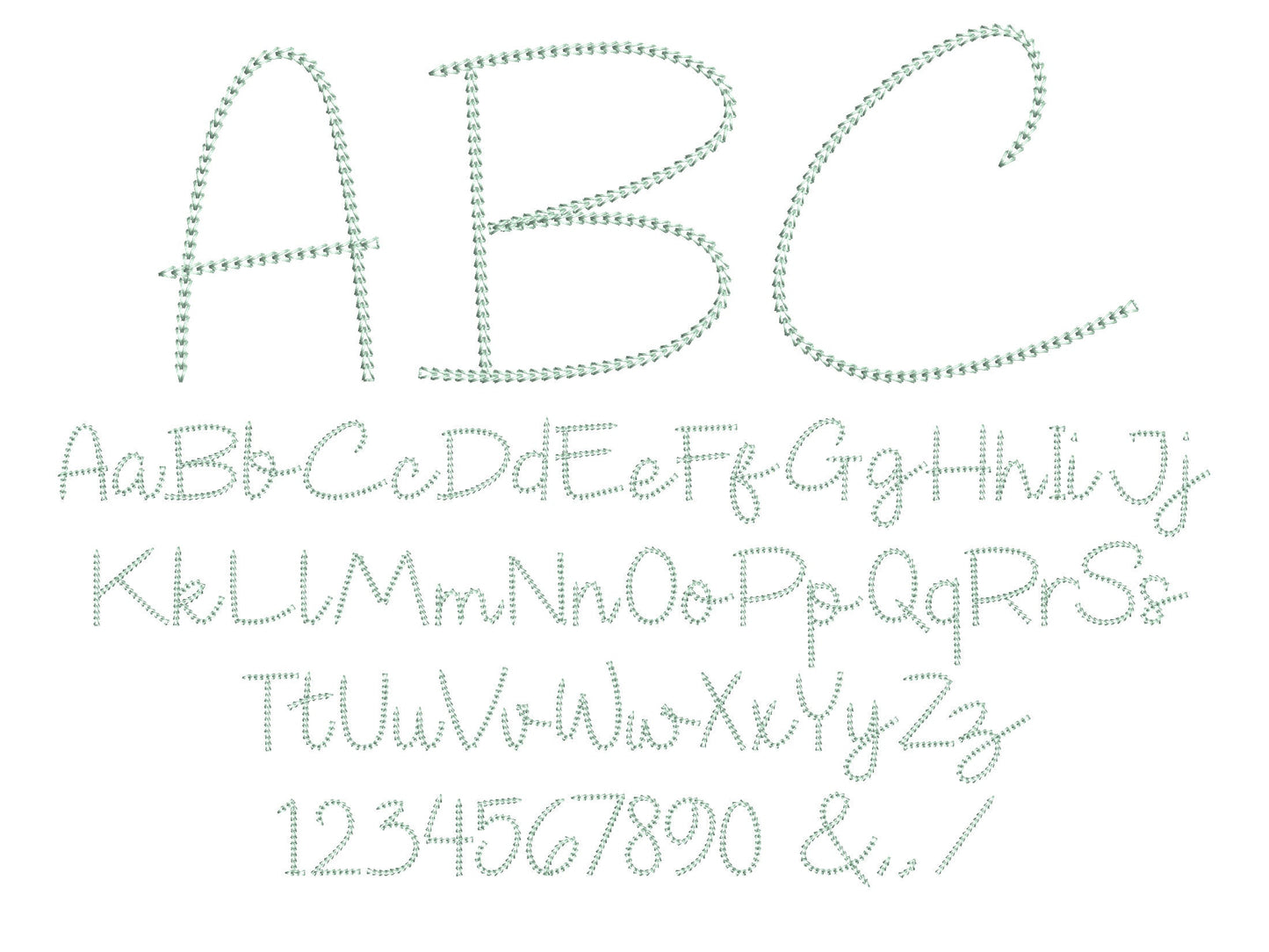 Quick Light Stitch Love Chain Font