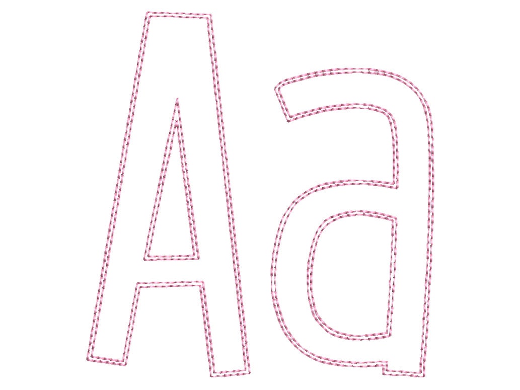 Thin Funny Kids Raggedy Edge Applique Font