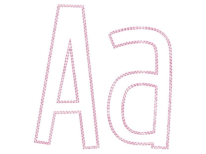 Thin Funny Kids Raggedy Edge Applique Font