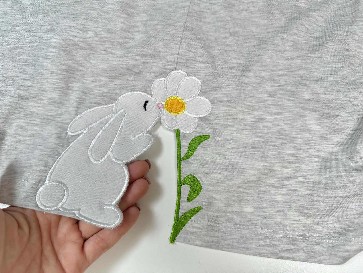Little Easter Bunny with Flower
