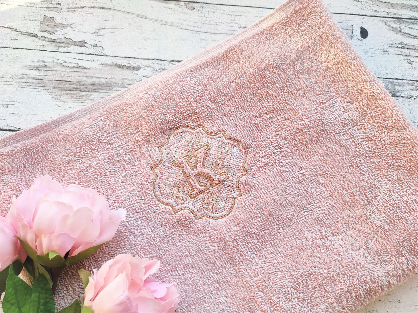 Embossed Towel Gingham Monogram Font