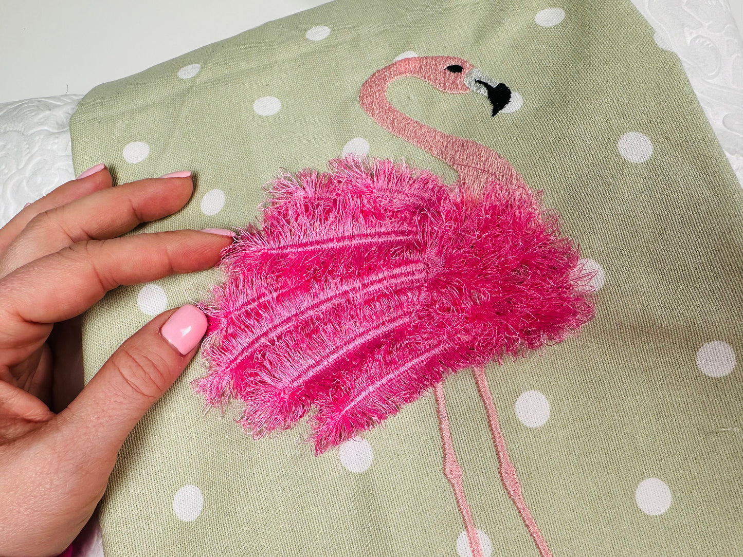 Big Fringed Feather Flamingo