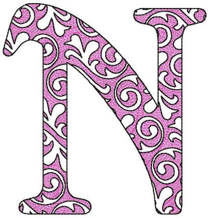 Swirl Garden Flag Block Font