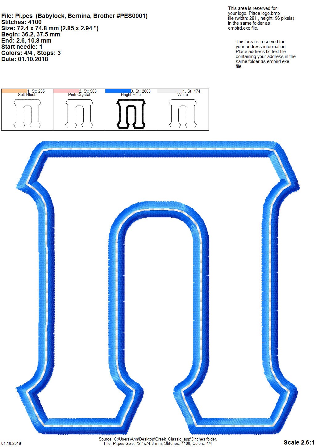 Sororities Greek Font Applique