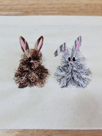 Fringed Easter Bunny 3 in a row