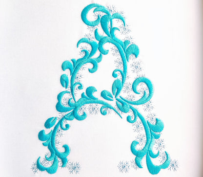 Frozen Ice Curl Monogram Font