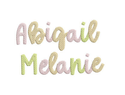 Fill Stitch Handwritten Beauty Font Nathan