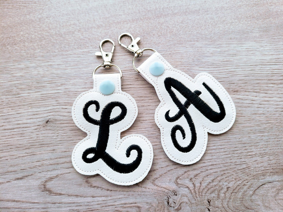 Initial Script Monogram Keychain