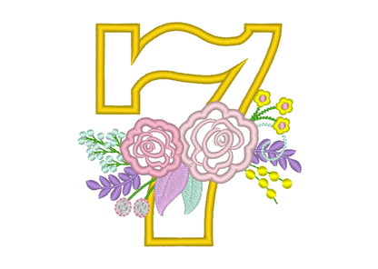 Shabby Chic Floral Birthday Numbers