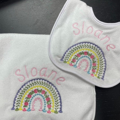 Boho Rainbow Flower Rose and Tassels