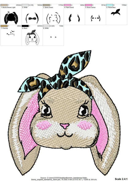 Patterned Bunny 3 in a row