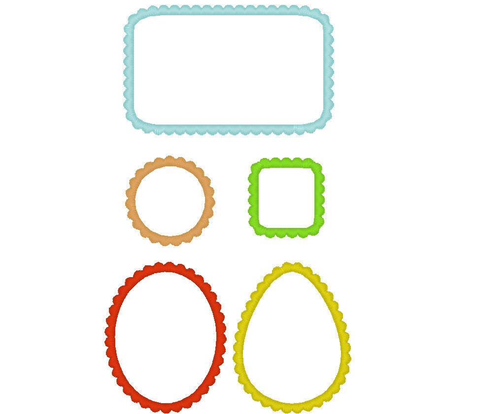 Monogram Frame Applique Set