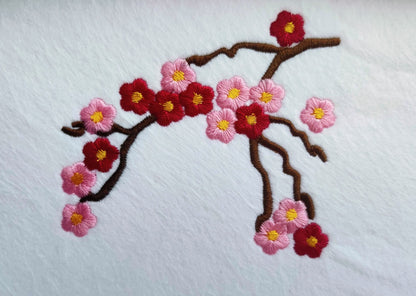 Cherry Blossom mini for embroidery hoops 4x4, 5x7 and 6x10