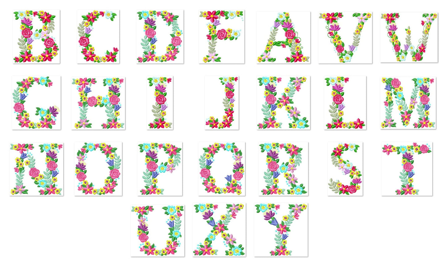 Liberty Garden Floral Font