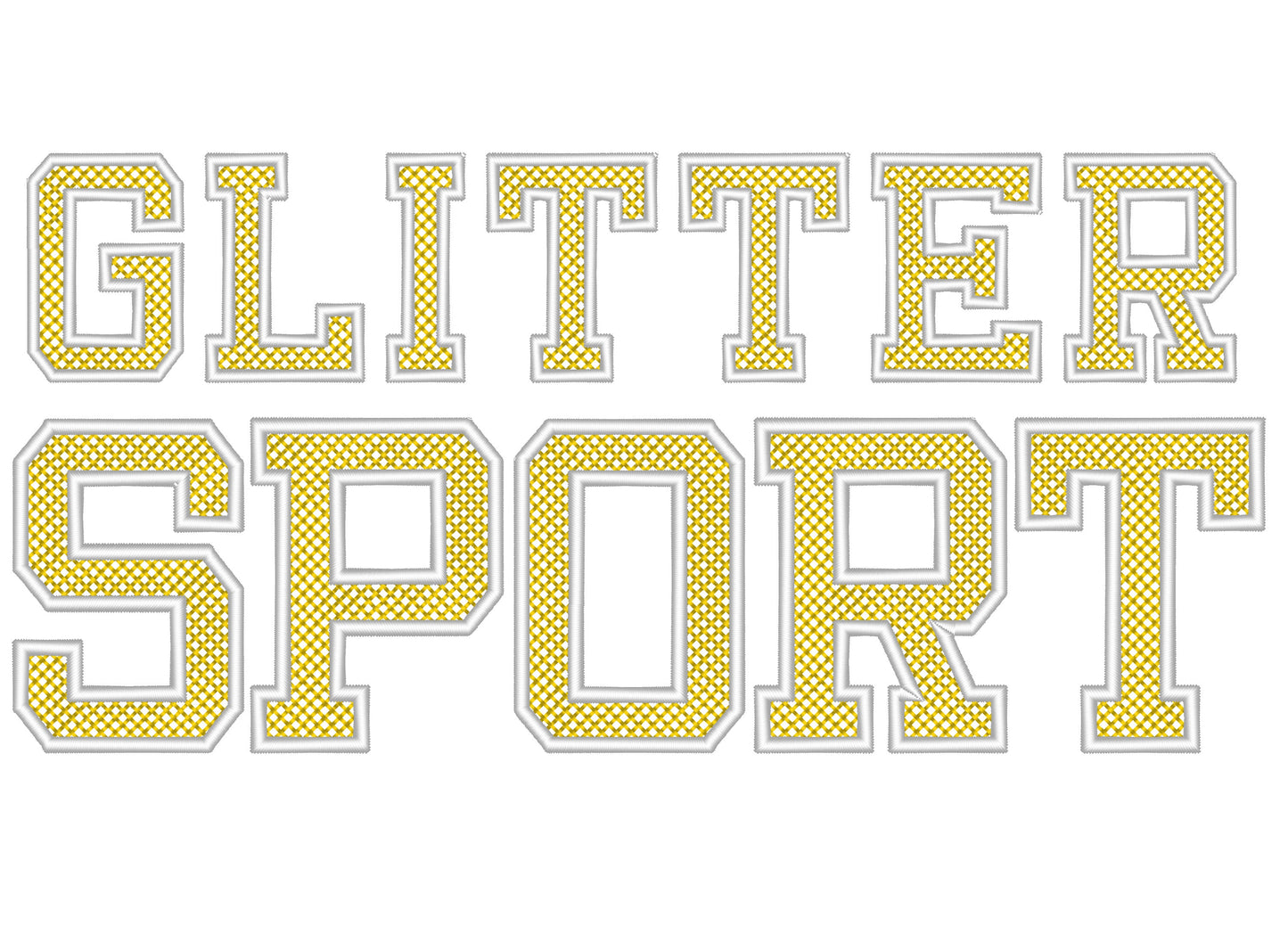 Diamond Quilt Glitter HTV Font