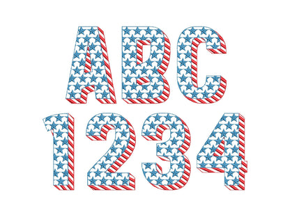 Shadow Patriotic Font