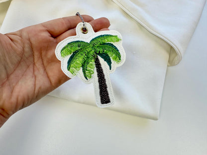 Beach Palm Tree Eyelet And Key Fob