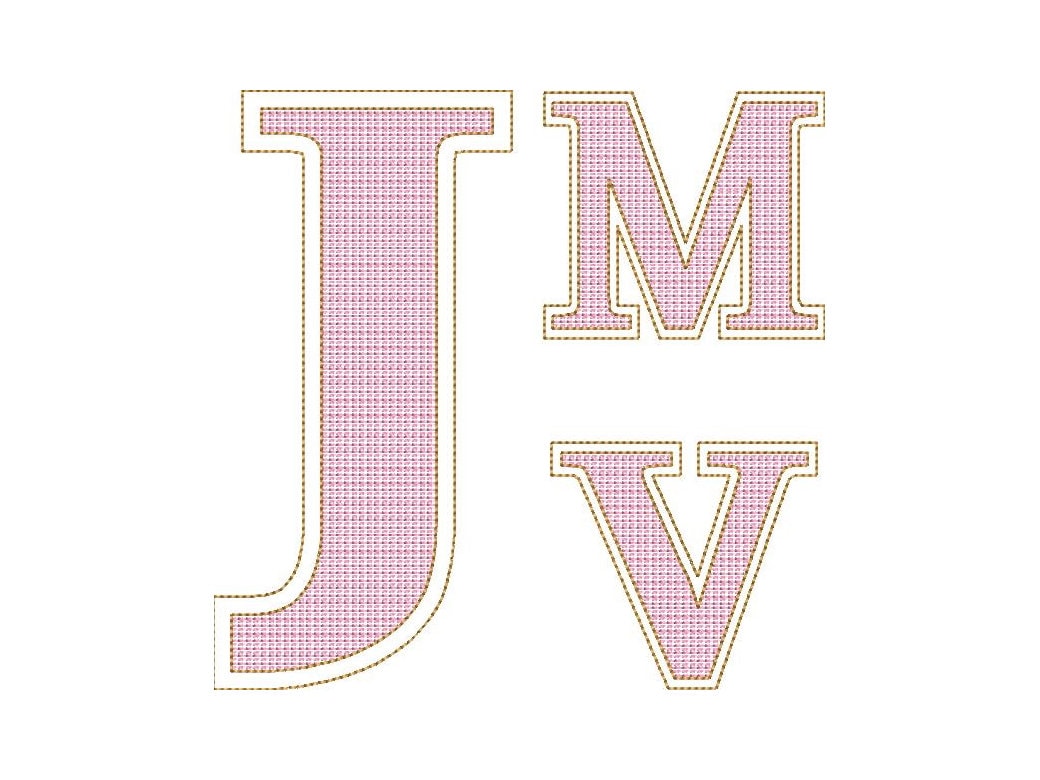 Golden Light Stitch Block Sheriff Font