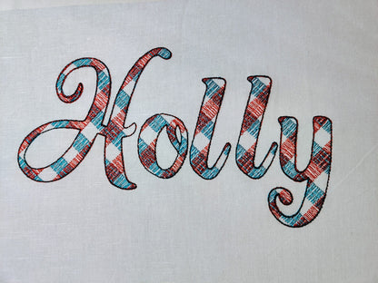 Buffalo Plaid Patterned Font Holly