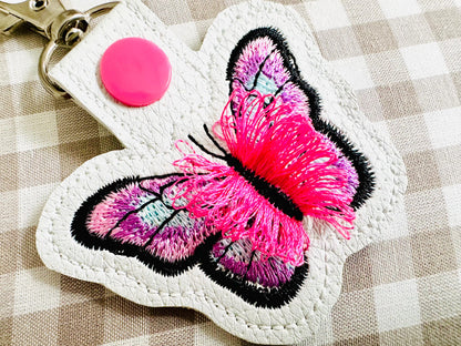 Fringed Butterfly Keychain ITH
