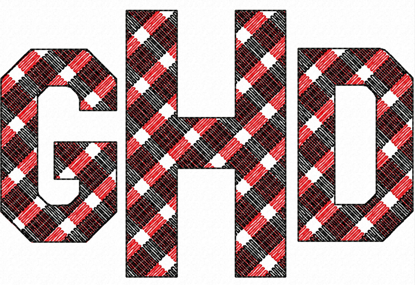Gingham Block Athletic Varsity Font