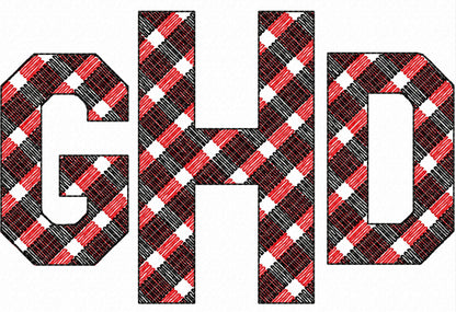 Gingham Block Athletic Varsity Font
