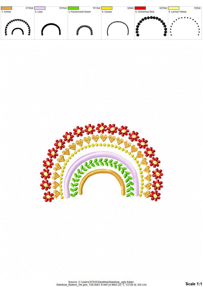 Boho Daisy Rainbow