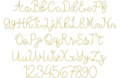 Dense Bold Chain Stitch Font