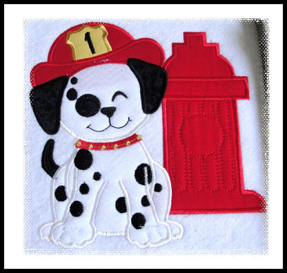 Dalmatian Puppy Single and with Hydrant
