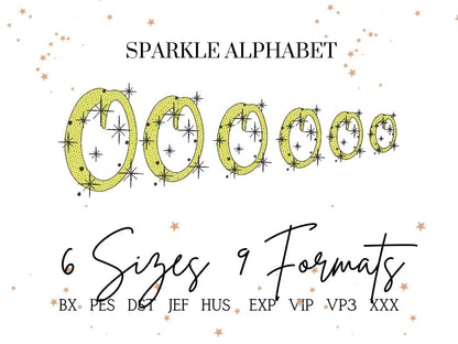 Sparkle Glitter Font Night Starry Sky