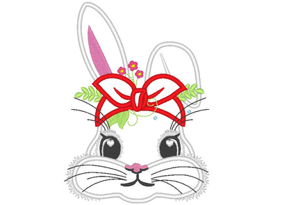 Easter Bunny with Bandanna Applique