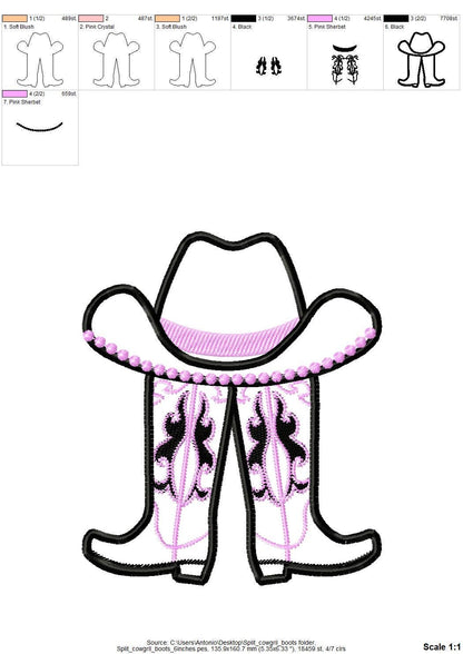 Cowgirl Cowboy Boots And Hat