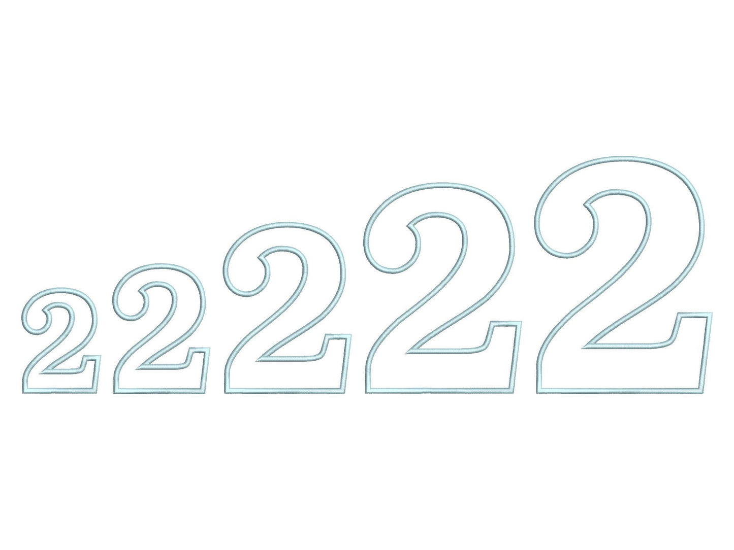 Soft Block Font Kids Birthday Numbers Applique