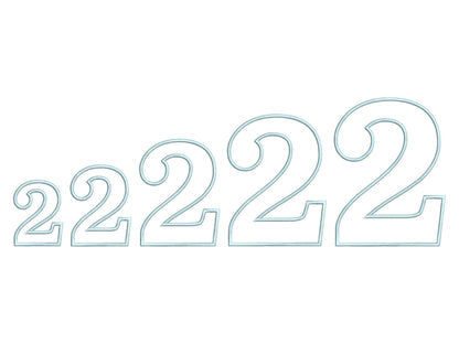 Soft Block Font Kids Birthday Numbers Applique