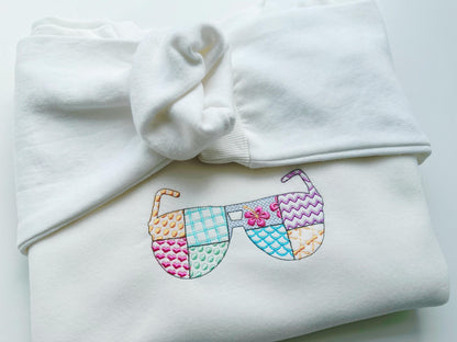 Patchwork Summer Sunglasses beach pool party outfit Sunglasses