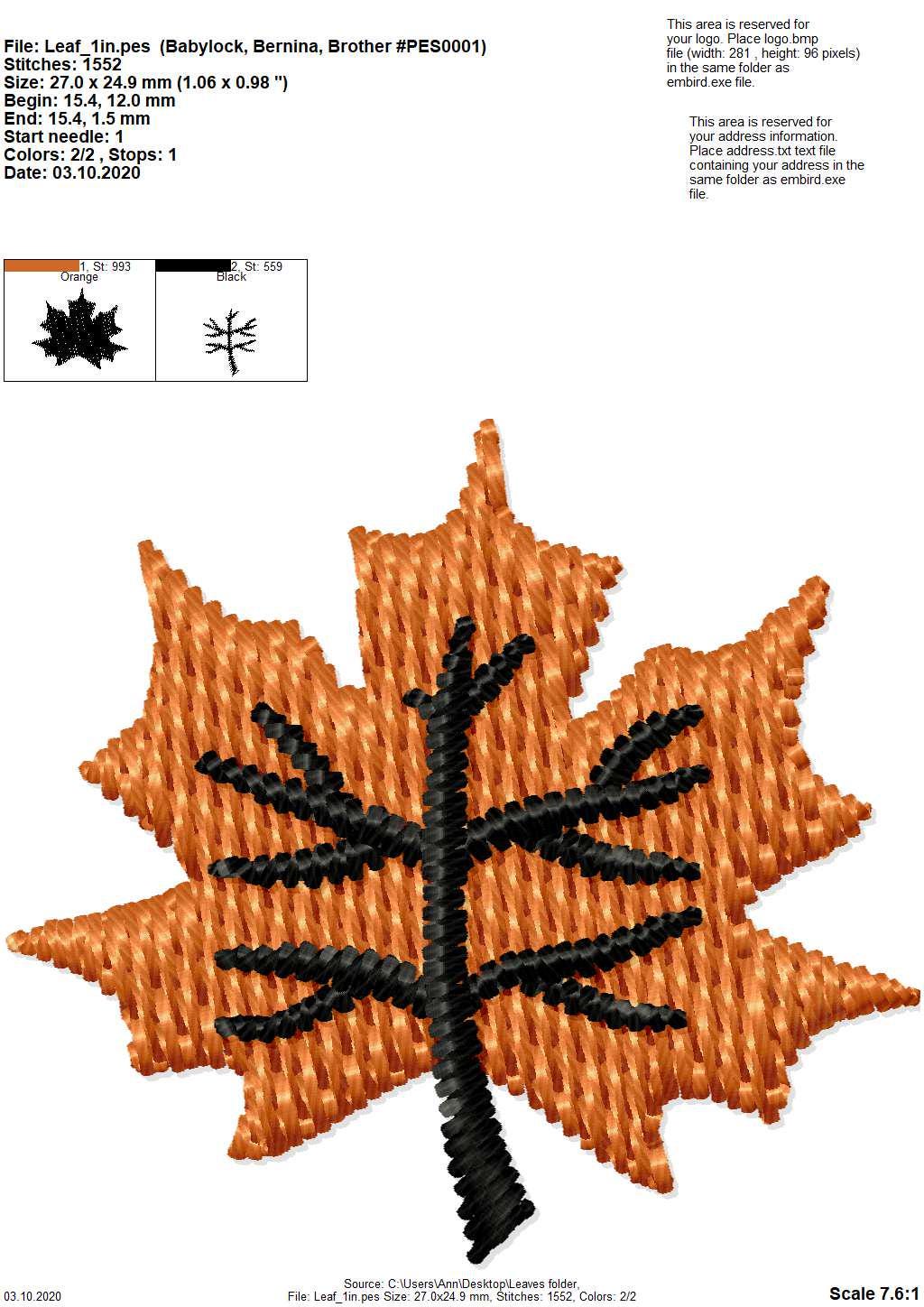 Autumn Fall Mini Leaf Set of 2